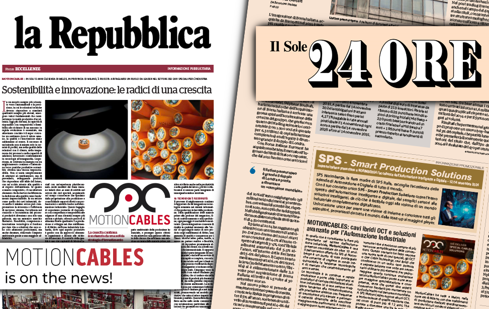 Repubblica e Sole 24 Ore parlano di MotionCables